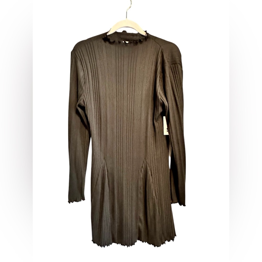 SO goods for life Godet black skater dress with long sleeves. Super soft. NWT